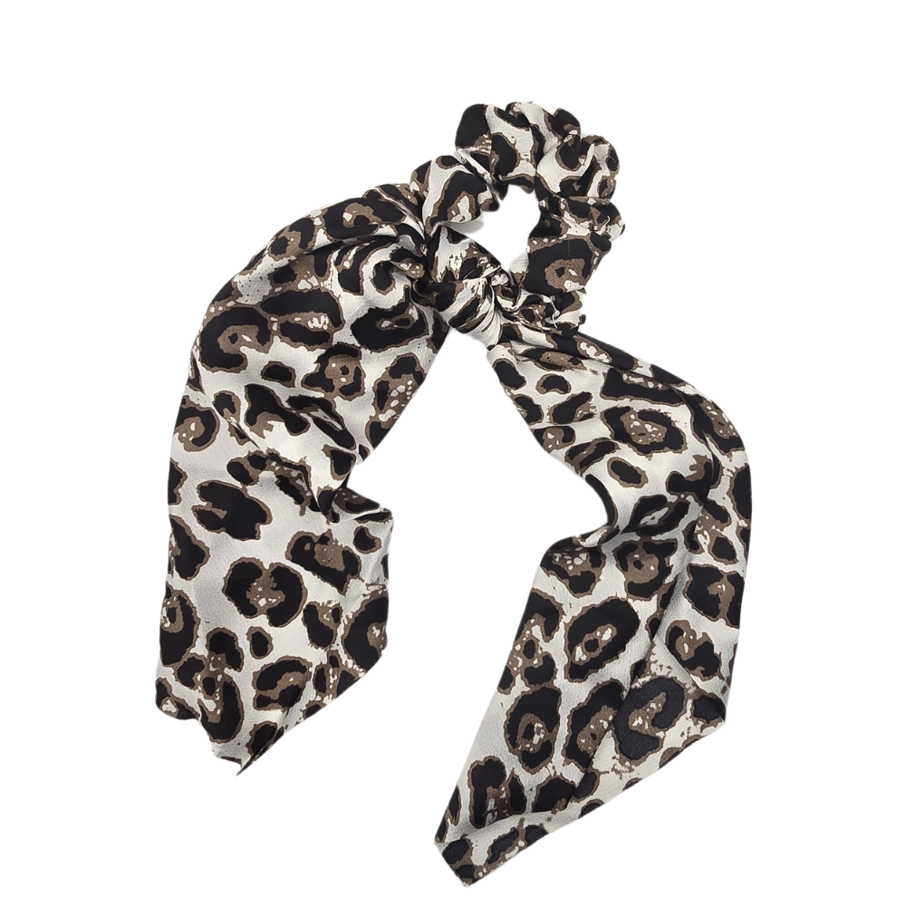 2-in-1 Leopard Print Scrunchies with Scarf