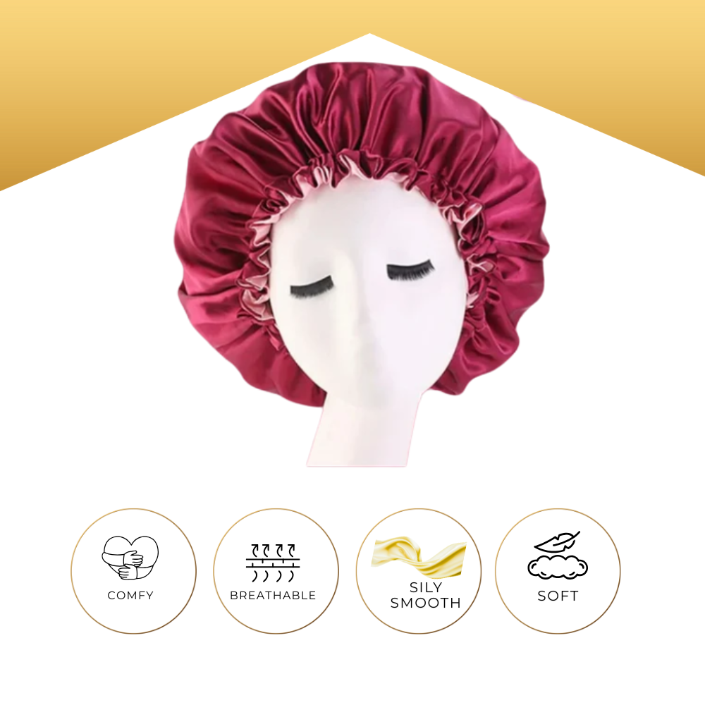 2-in-1 Ultra Soft Satin Sleep Bonnet