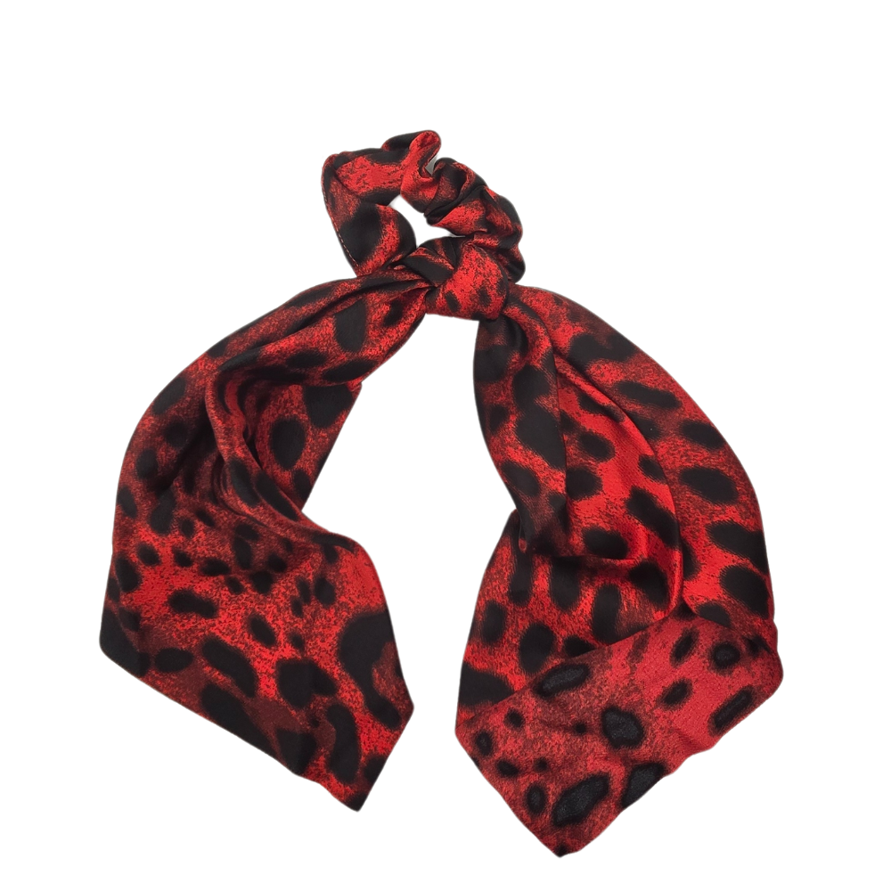 2-in-1 Leopard Print Scrunchies with Scarf