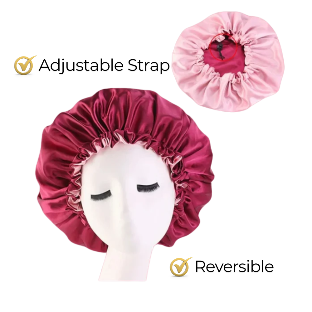 2-in-1 Ultra Soft Satin Sleep Bonnet